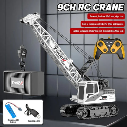 15CH RC Spray Crane Truck | Alloy Metal Remote Control Engineering Toy