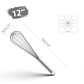 Stainless Steel Balloon Whisk Set | 8" 10" 12" Manual Egg Beater Tools