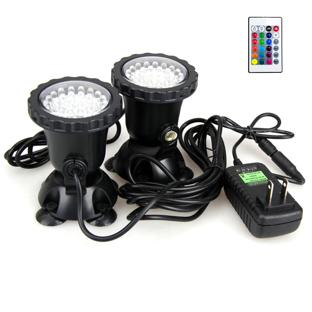 IP68 Waterproof LED Underwater Light - 12V RGB Pool Spot