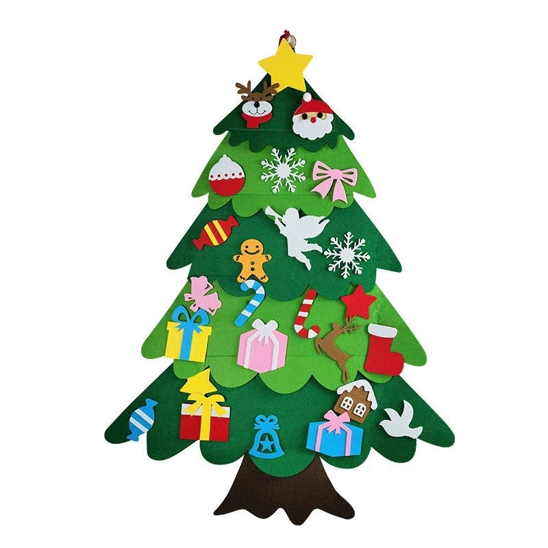 DIY Felt Christmas Tree for Kids - Toddler Wall Ornament Set