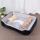 Large Dog Bed Warm Square Nest | Plush Pet Kennel Puppy Basket Cushion