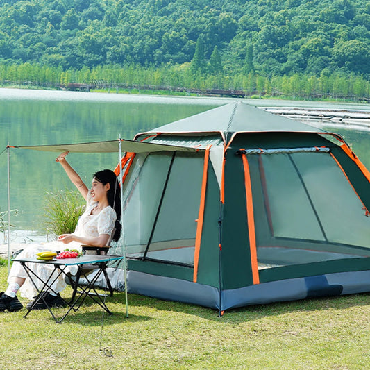 Automatic Pop-Up Camping Tent | Instant Sun Canopy & Rainproof Shelter