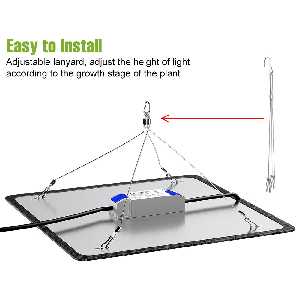 200W LED Plant Grow Light | Full Spectrum Quantum Board Greenhouse Lamp