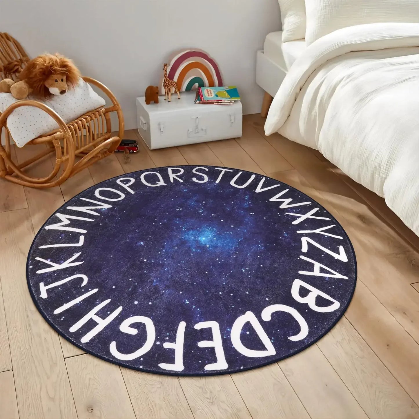 Galaxy Round Rug - 40cm Space Starry Universe Carpet
