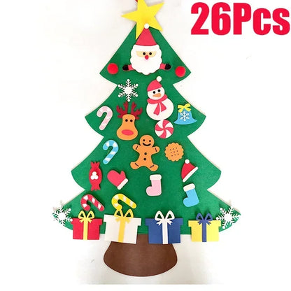 DIY Felt Christmas Tree Set - Kids Wall Decor & Ornaments
