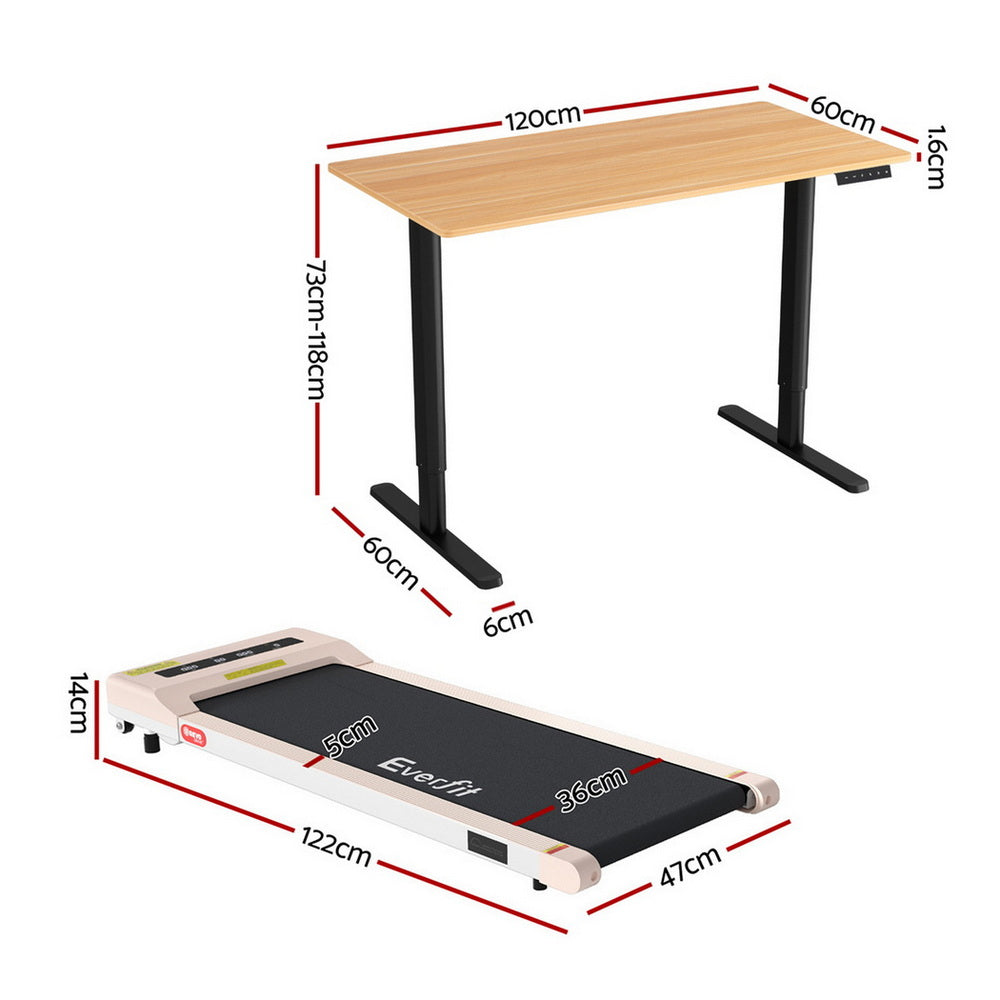 Electric Treadmill Standing Desk Combo | Walking Pad 360mm