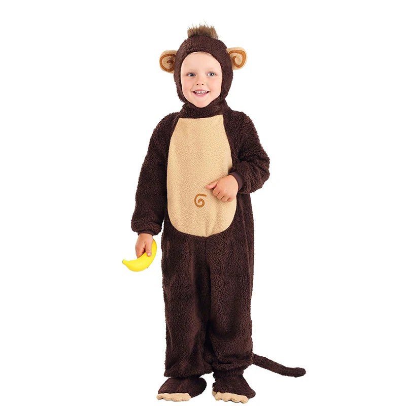 Matching Family Monkey Costumes | Adult & Kids Animal Onesie Jumpsuit