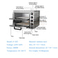 Double Layer Electric Pizza Oven - Stainless Steel 220-240V