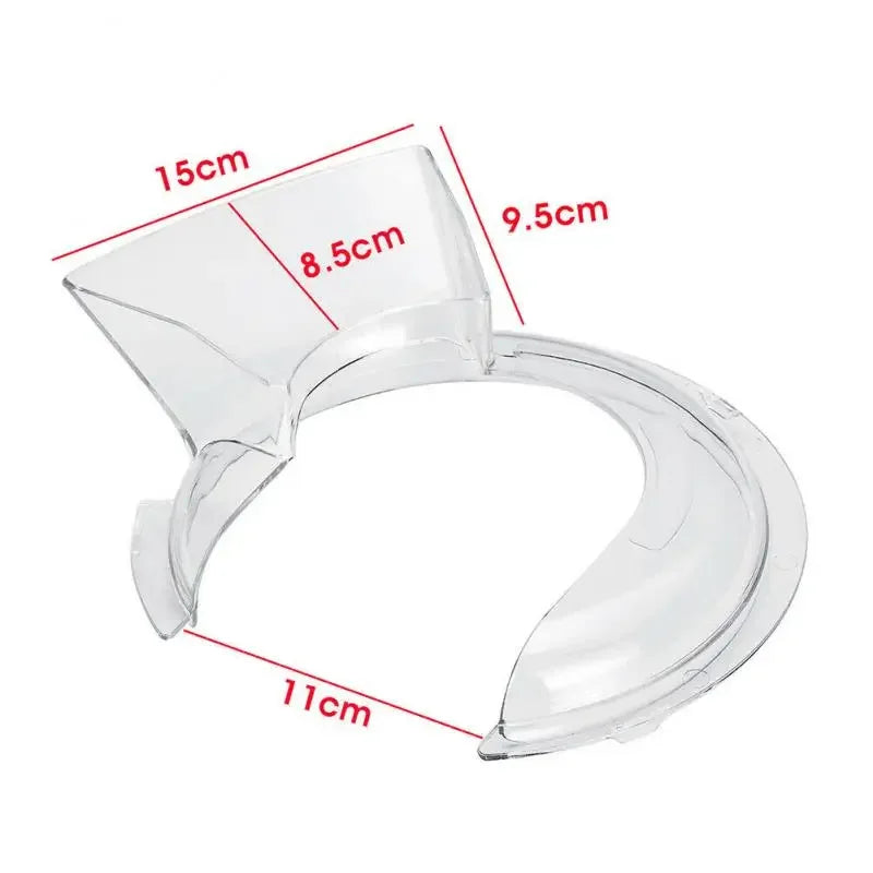 Stand Mixer Pouring Shield | Clear Splash Guard for 4.5-5Qt Bowls
