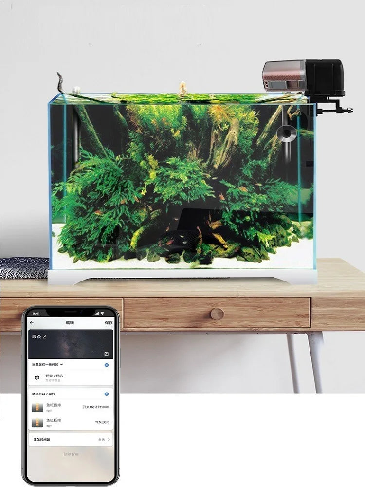 Smart WiFi Fish Feeder | Automatic Aquarium App Control Food Dispenser