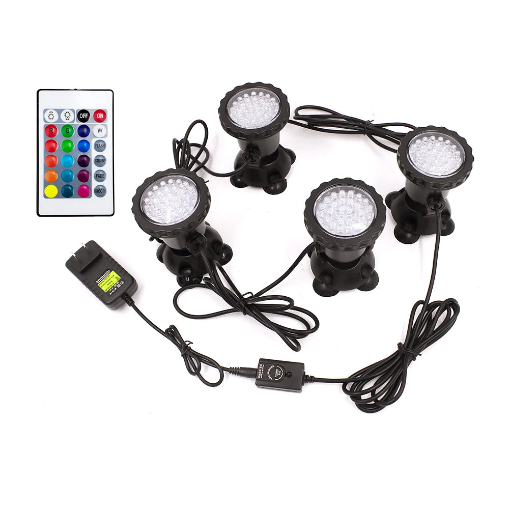 IP68 Waterproof LED Underwater Light - 12V RGB Pool Spot