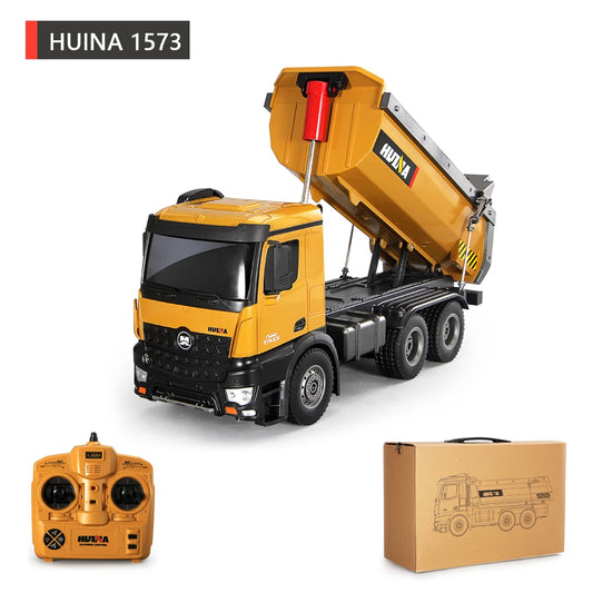 RC Dump Truck 1/14 Scale | 10CH Remote Control Alloy Engineering Toy