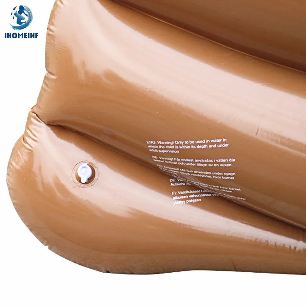 Giant Poo Emoji Pool Float | 160cm Inflatable Adult Water Lounger