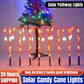 5-Piece Solar Christmas Candy Cane Lights - Pathway Decor