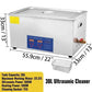 Industrial Ultrasonic Cleaner - 22L 30L Heated Digital Bath