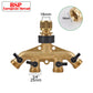 Heavy-Duty 4-Way Brass Garden Hose Splitter - 3/4" Tap Diverter