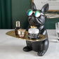 Cool Bulldog Statue with Tray | Frenchie Key Holder & Desk Organiser