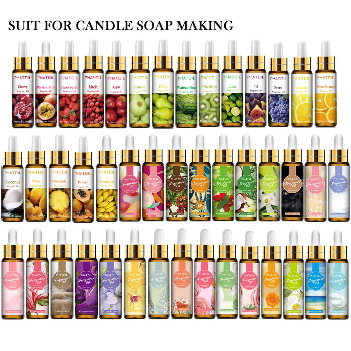 10ml Fragrance Oil with Glass Dropper - Coconut & Vanilla Aroma