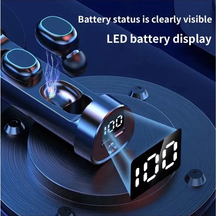 N21 Wireless Earphones | Stereo Bass Earbuds LED Digital Display Set ID