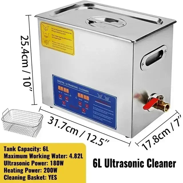 Industrial Ultrasonic Cleaner - 22L 30L Heated Digital Bath