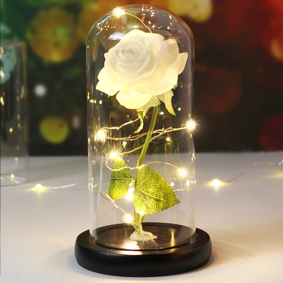 LED Enchanted Galaxy Rose in Glass Dome - Forever Flower Gift