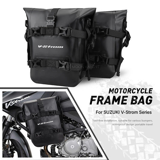 V-Strom Crash Bar Bags | Waterproof DL650 DL1000 Frame Tool Pouches