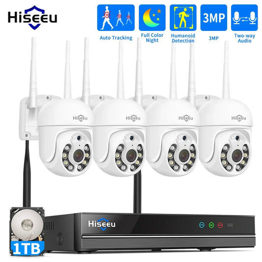 5MP WiFi CCTV Camera Security System - 10CH NVR Recorder, New