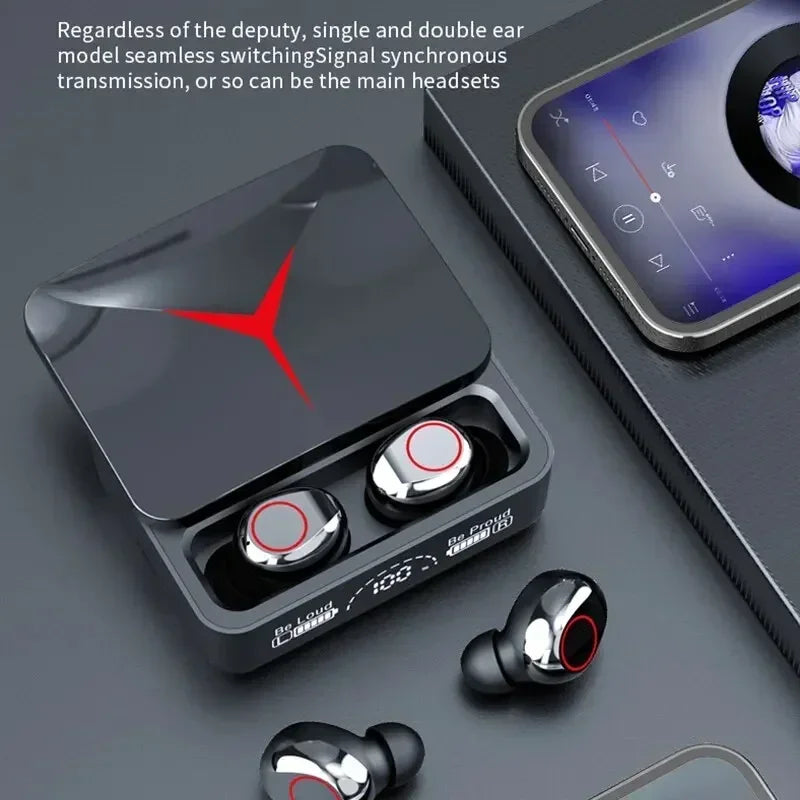 M90 TWS Wireless Earphones | Bluetooth 5.3 Sliding Case Gaming Buds ID