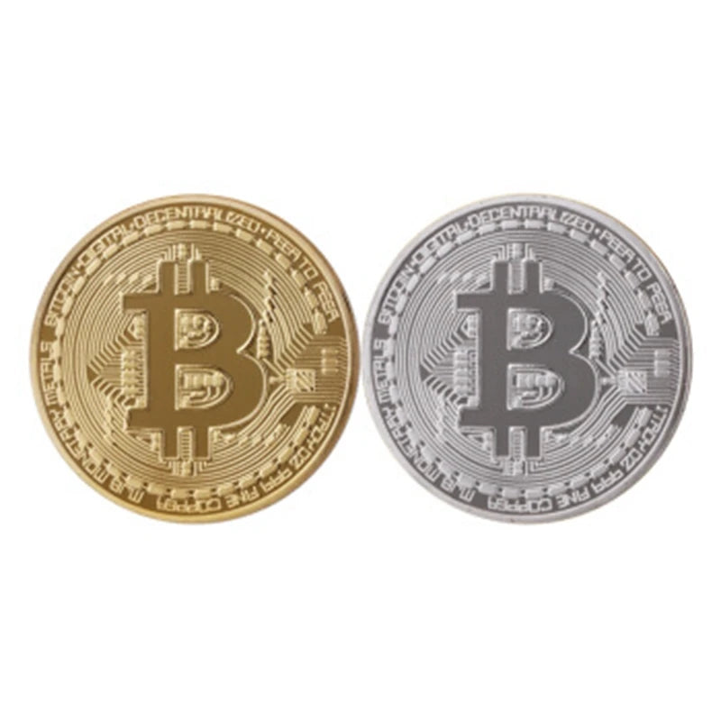 50/100PCS Bitcoin Commemorative Gold Coin Set - Physical Gift