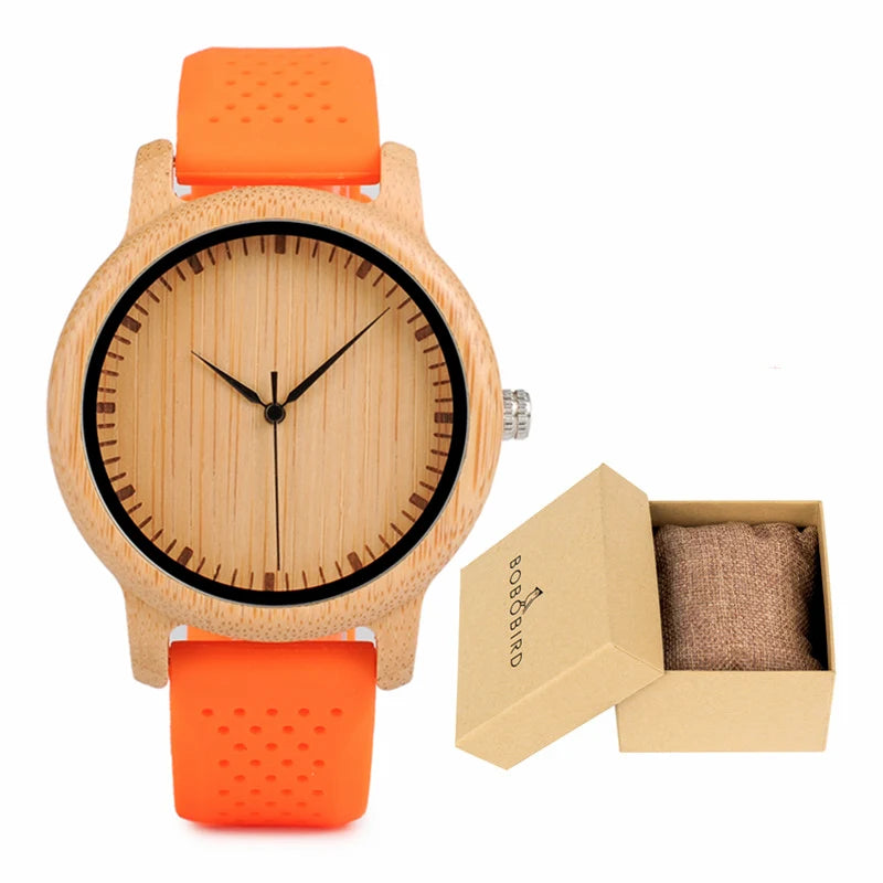 Wooden Watch with Leather Strap | Handmade Eco-Friendly Quartz Gift
