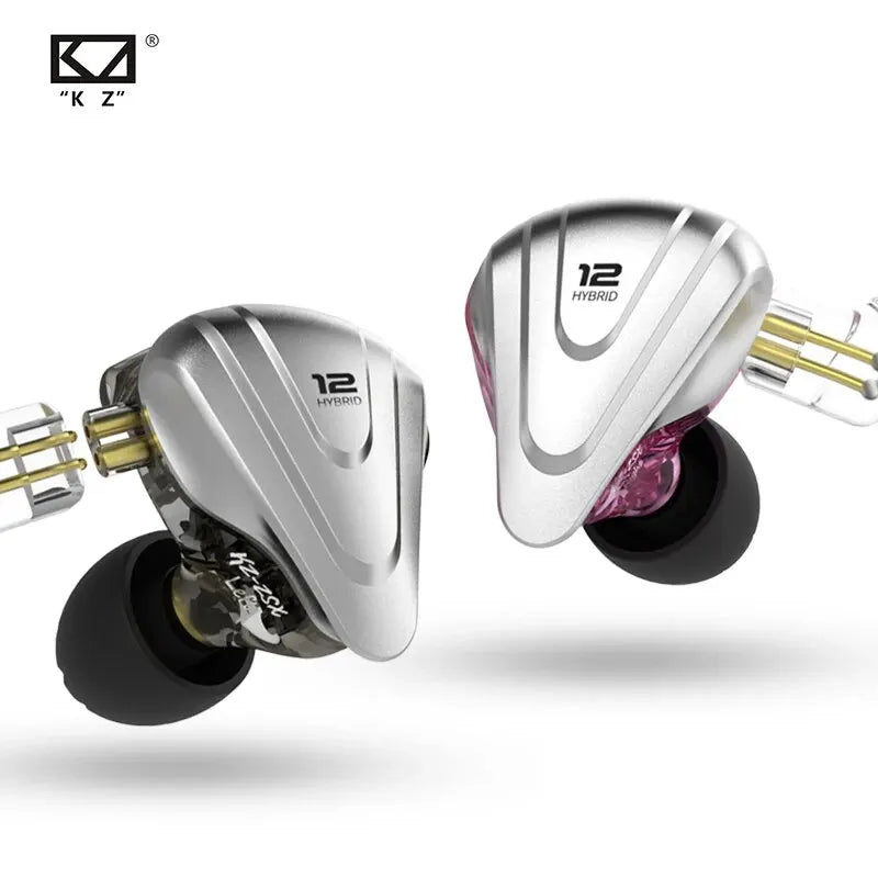 12-Driver Hybrid HIFI Earphones | 1DD+5BA Bass Metal Monitor IEM