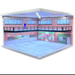 LED Lighted Parking Lot Diorama - Multi-Scale Diecast Display