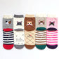 5 Pairs Women's Cat Socks - Cute Animal Cartoon Cotton Art