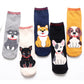 5 Pairs Women's Cat Socks - Cute Animal Cartoon Cotton Art