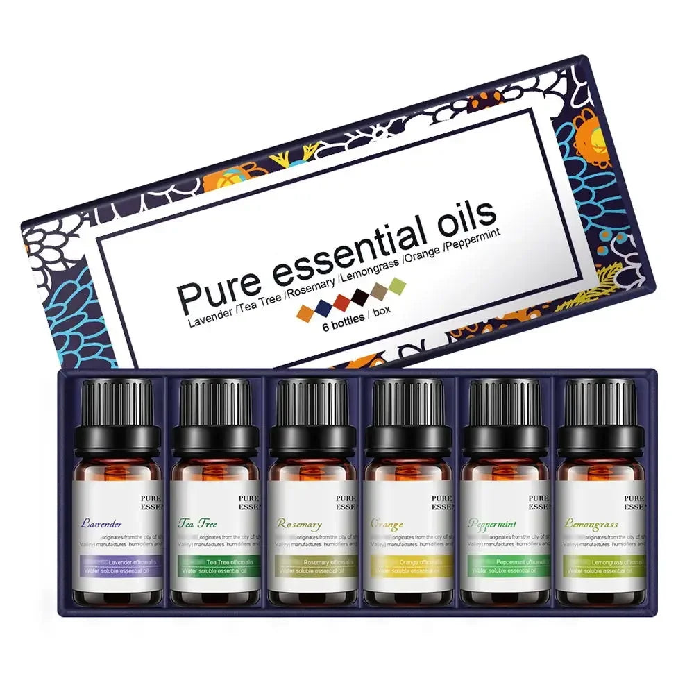 6 Essential Oils Aromatherapy Set | Pure Scents for Diffuser & Spa