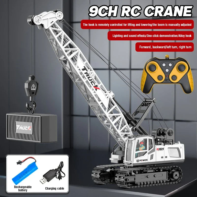 15CH RC Spray Crane Truck | Alloy Metal Remote Control Engineering Toy