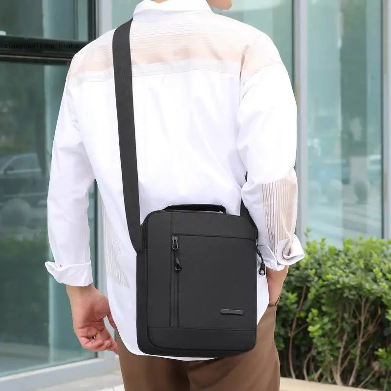 Men's Business Casual Crossbody Bag - Large Tablet Messenger