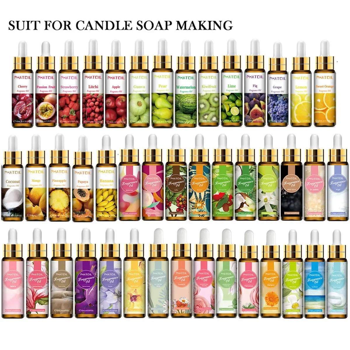 10ml Fragrance Oil with Glass Dropper - Coconut & Vanilla Aroma
