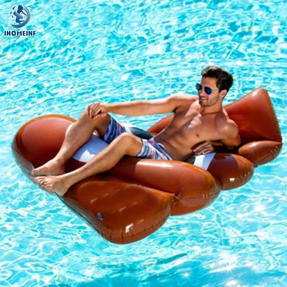 Giant Poo Emoji Pool Float | 160cm Inflatable Adult Water Lounger
