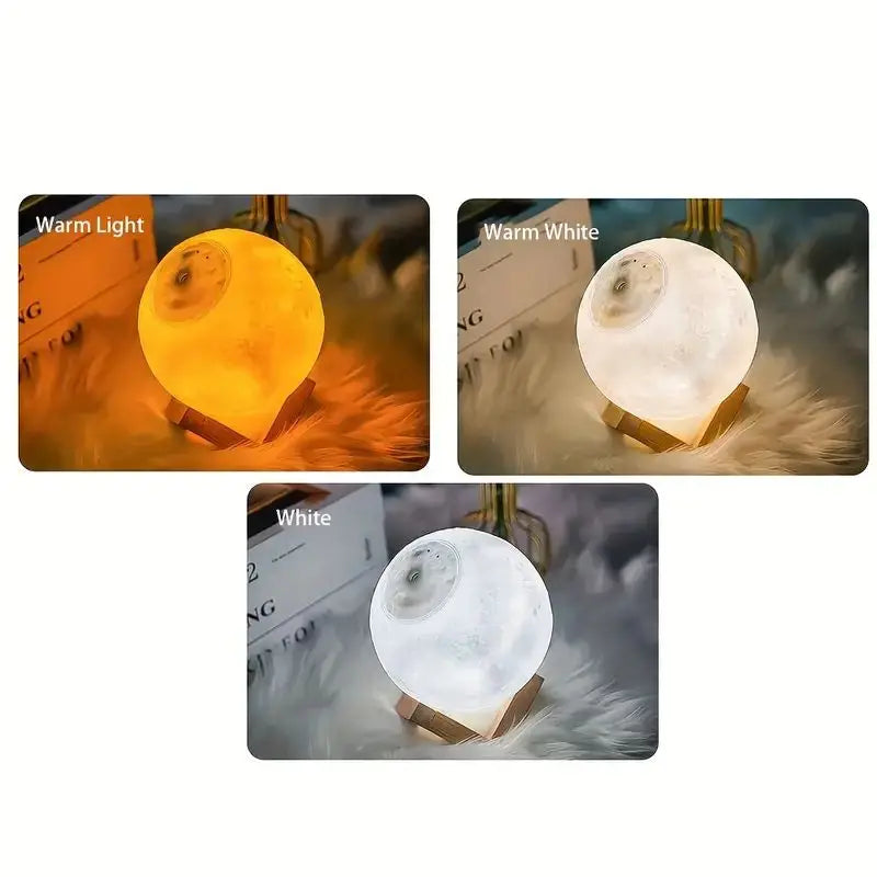 3D Moon Lamp Humidifier | 13cm USB Night Light & Aroma Diffuser