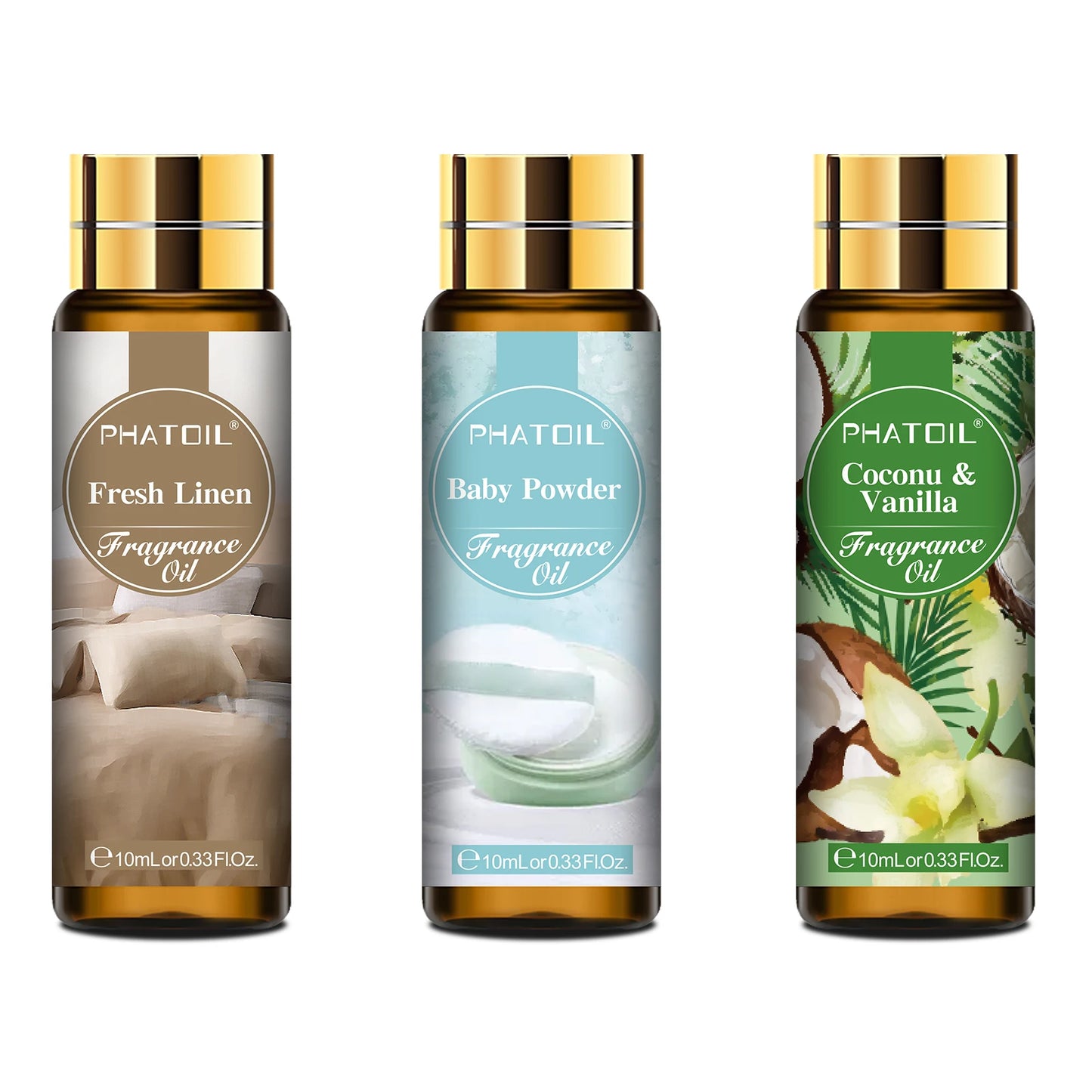 10ml Coconut & Vanilla Fragrance Oil - Fresh Linen Aroma Oil