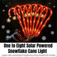 5-Piece Solar Christmas Candy Cane Lights - Pathway Decor