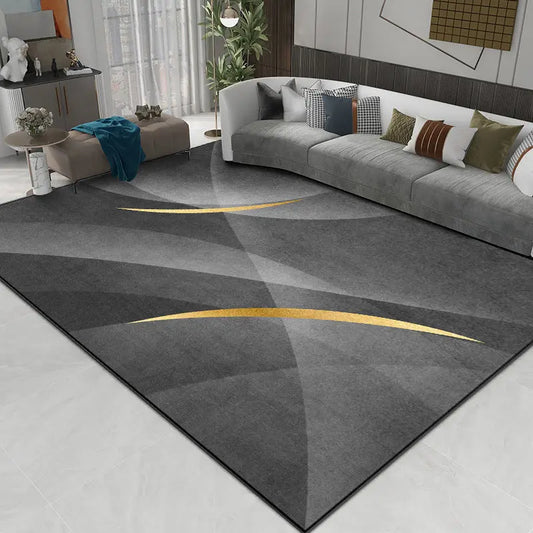 Large Grey Nordic Style Carpet | Deluxe Lounge Rug & Bedroom Floor Mat