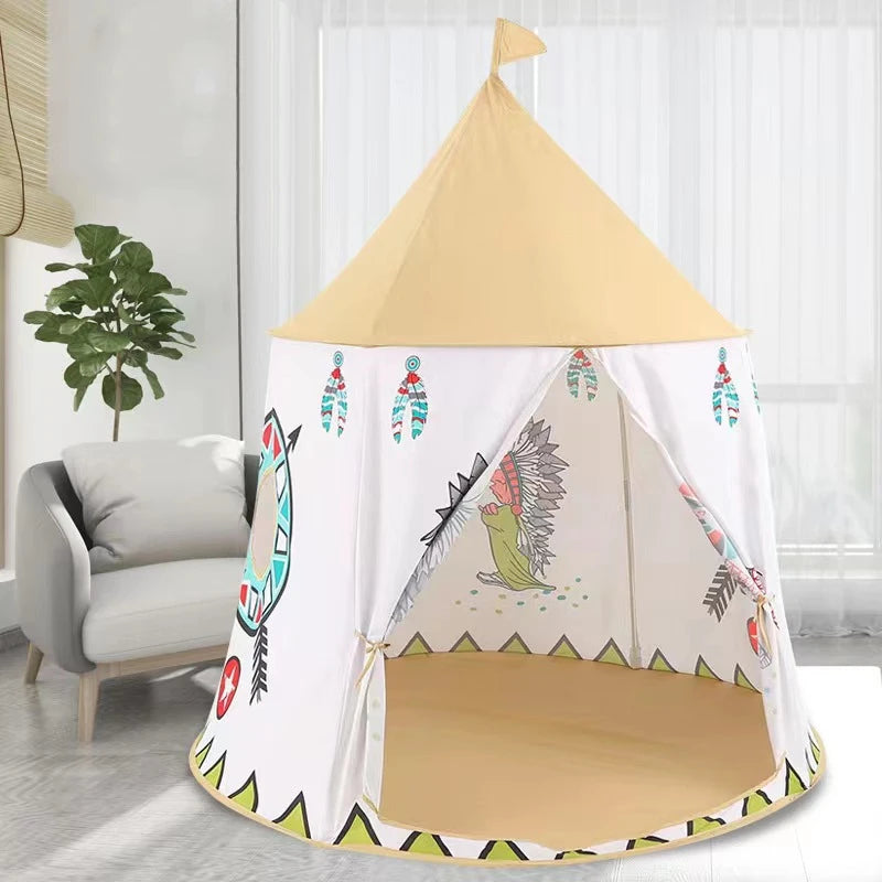 Kids Play House Tent | Foldable Indoor & Outdoor Hexagonal Game Castle