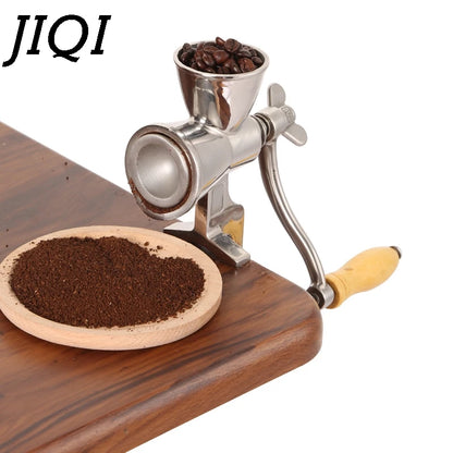 Manual Grain & Coffee Grinder - Adjustable Stainless Steel Mill