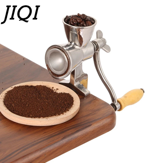 Manual Grain & Coffee Grinder - Adjustable Stainless Steel Mill
