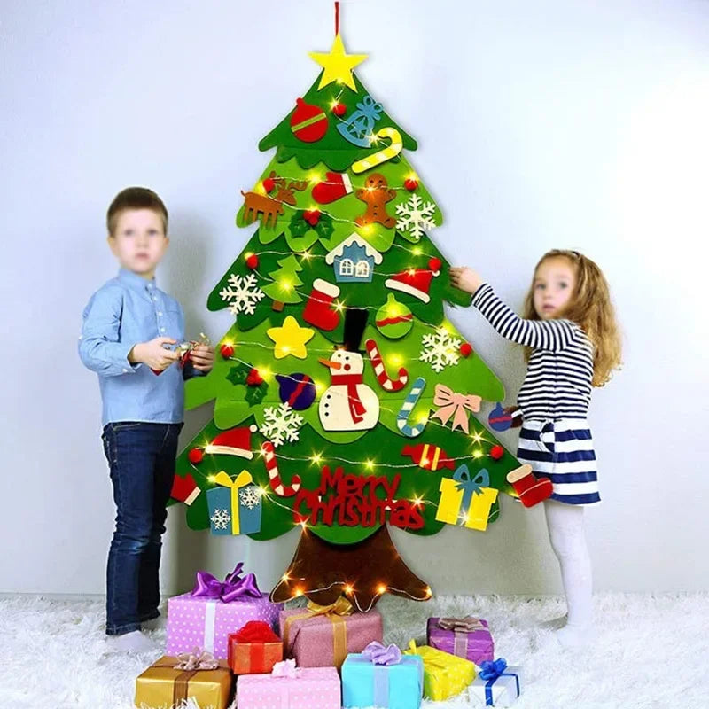 DIY Felt Christmas Tree for Toddlers - Montessori Wall Hanging