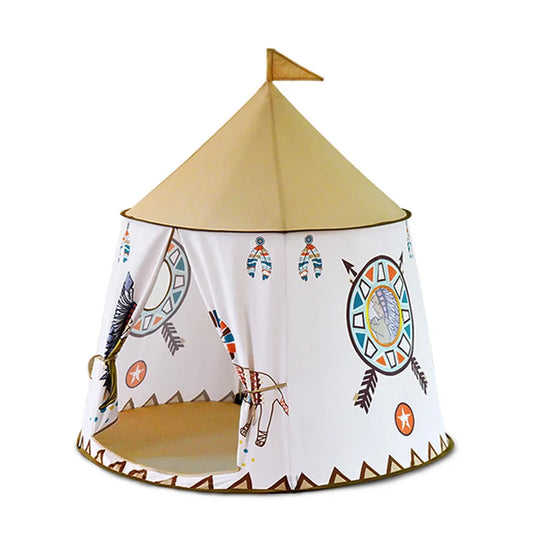 Kids Play House Tent | Foldable Indoor & Outdoor Hexagonal Game Castle