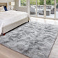 Soft Fluffy Tie-Dye Rug - Modern Plush Shaggy Area Carpet