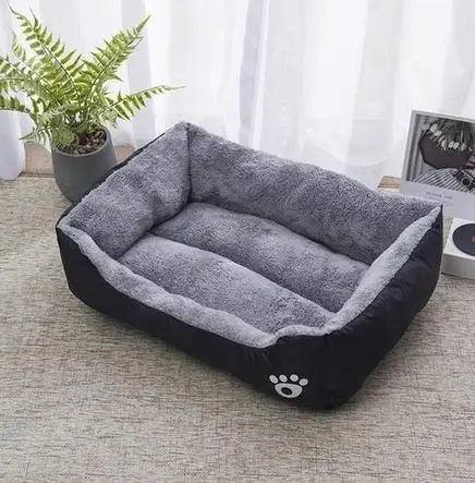 Large Dog Bed Warm Square Nest | Plush Pet Kennel Puppy Basket Cushion